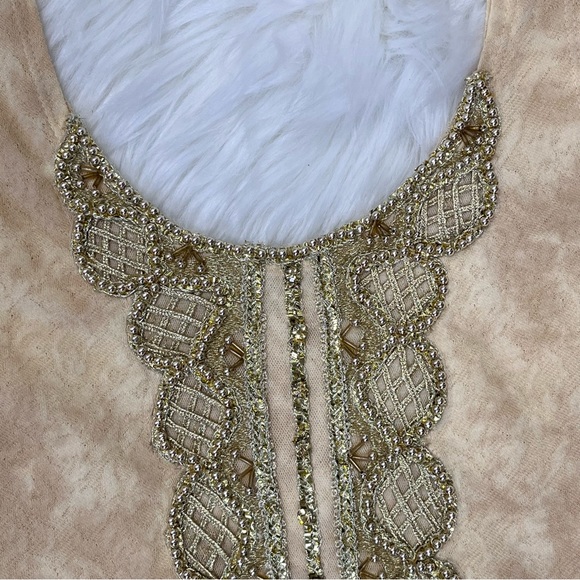 🛑SOLD🛑Free People Beaded Secret Heart Tank Top Gold Embellishments Size Small - Picture 3 of 10